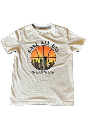Kids Old Navy Ball All Day "See You on the Court" T-Shirt, Size L (10-12)